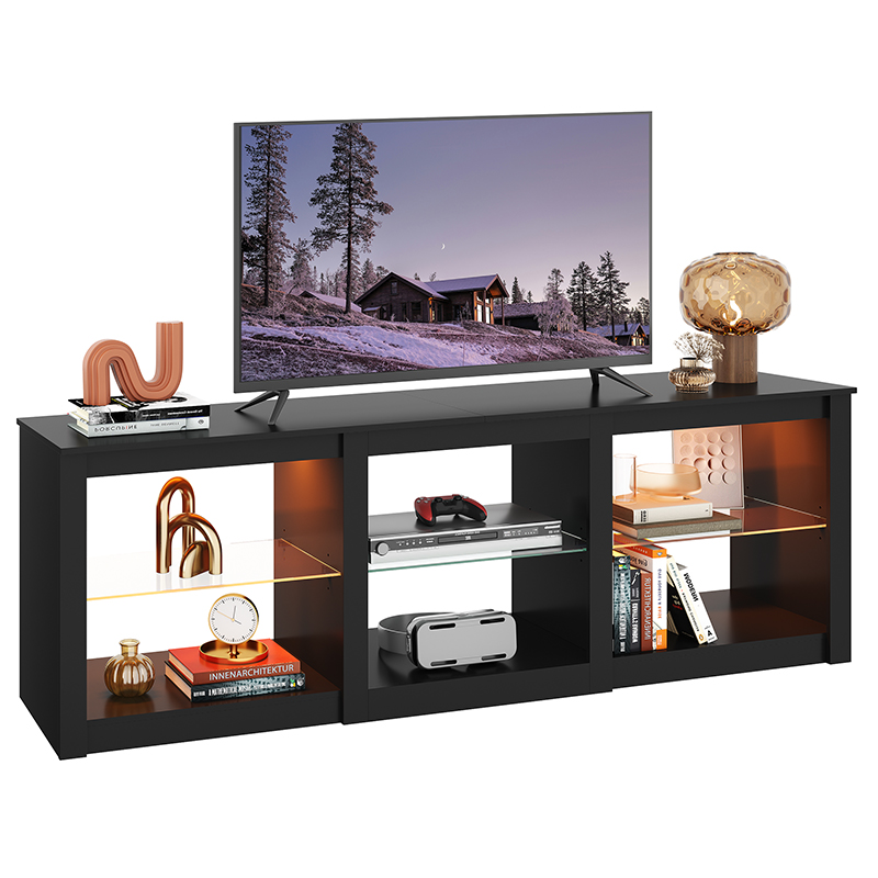 TV Stand for 55/65/75 Inch TV, - Gaming Console Entertainment Center ulasan dan harga
