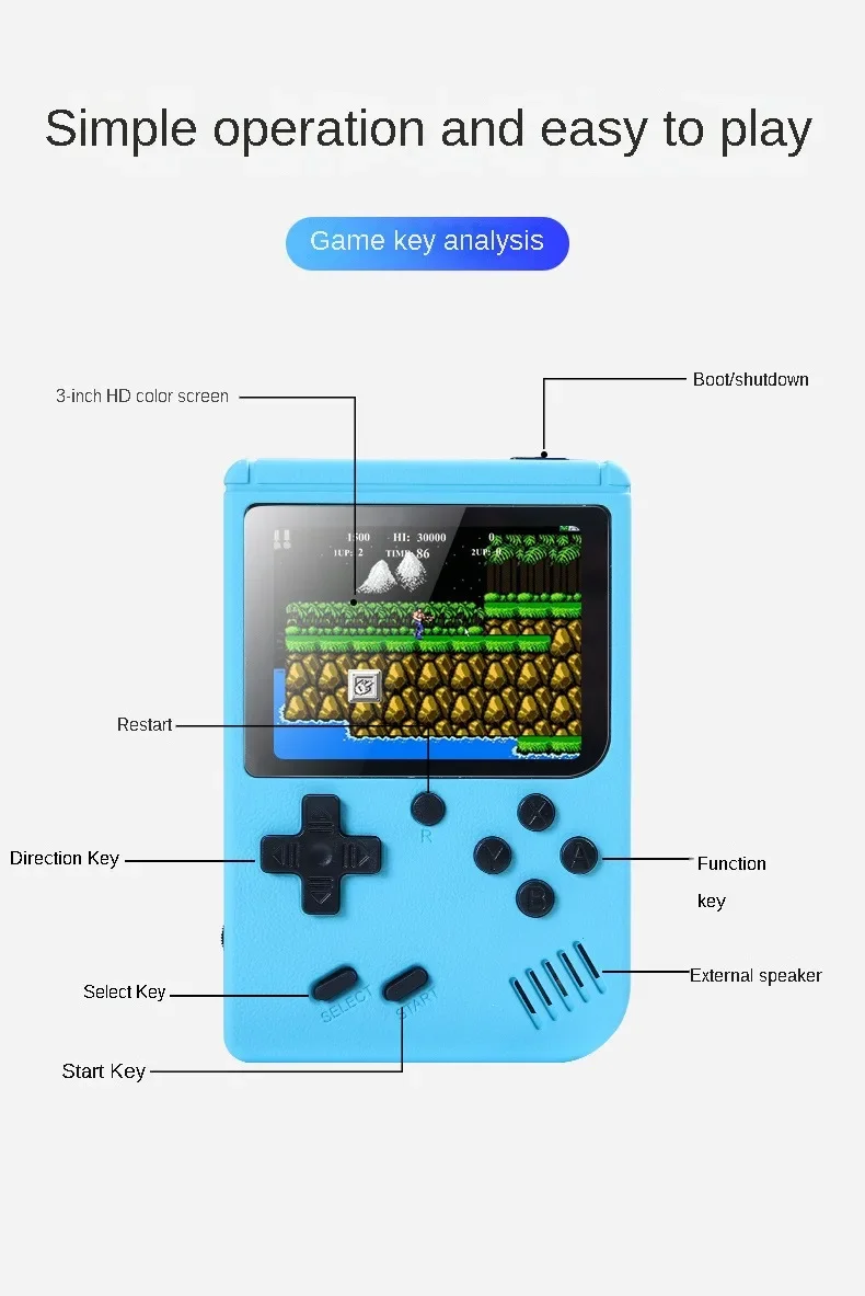 Built-in 500+ Classic Games 8- - Gaming Console For Kids ulasan dan harga