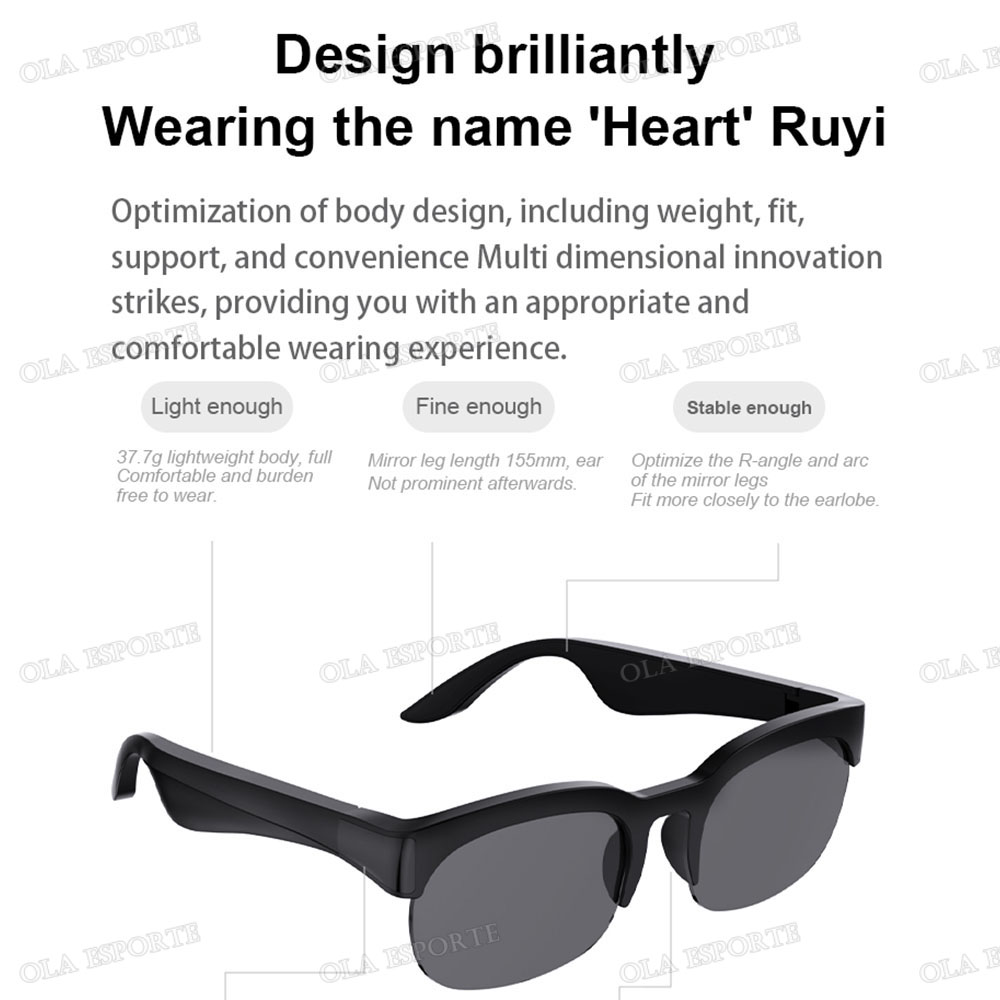 Smart Bluetooth V5.3 Sunglasse - Headset Gaming Console ulasan dan harga