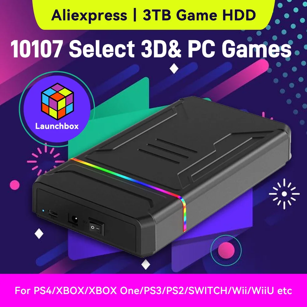 3TB Launchbox Portable Gaming  - Gaming Console Chinese ulasan dan harga