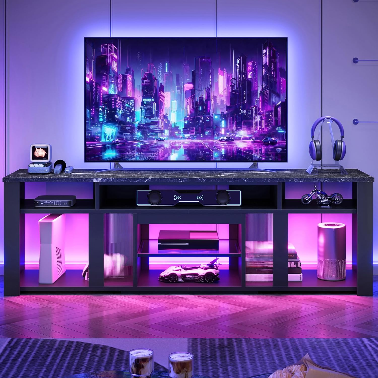 80 Inch TV Stand for 85 Inch T - Gaming Console Entertainment Center ulasan dan harga