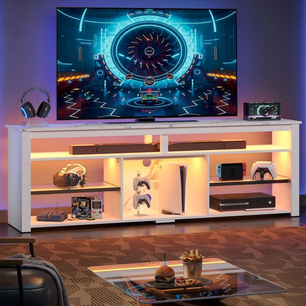 TV Stand for 75 inch TV, Tall  - Gaming Console Entertainment Center ulasan dan harga