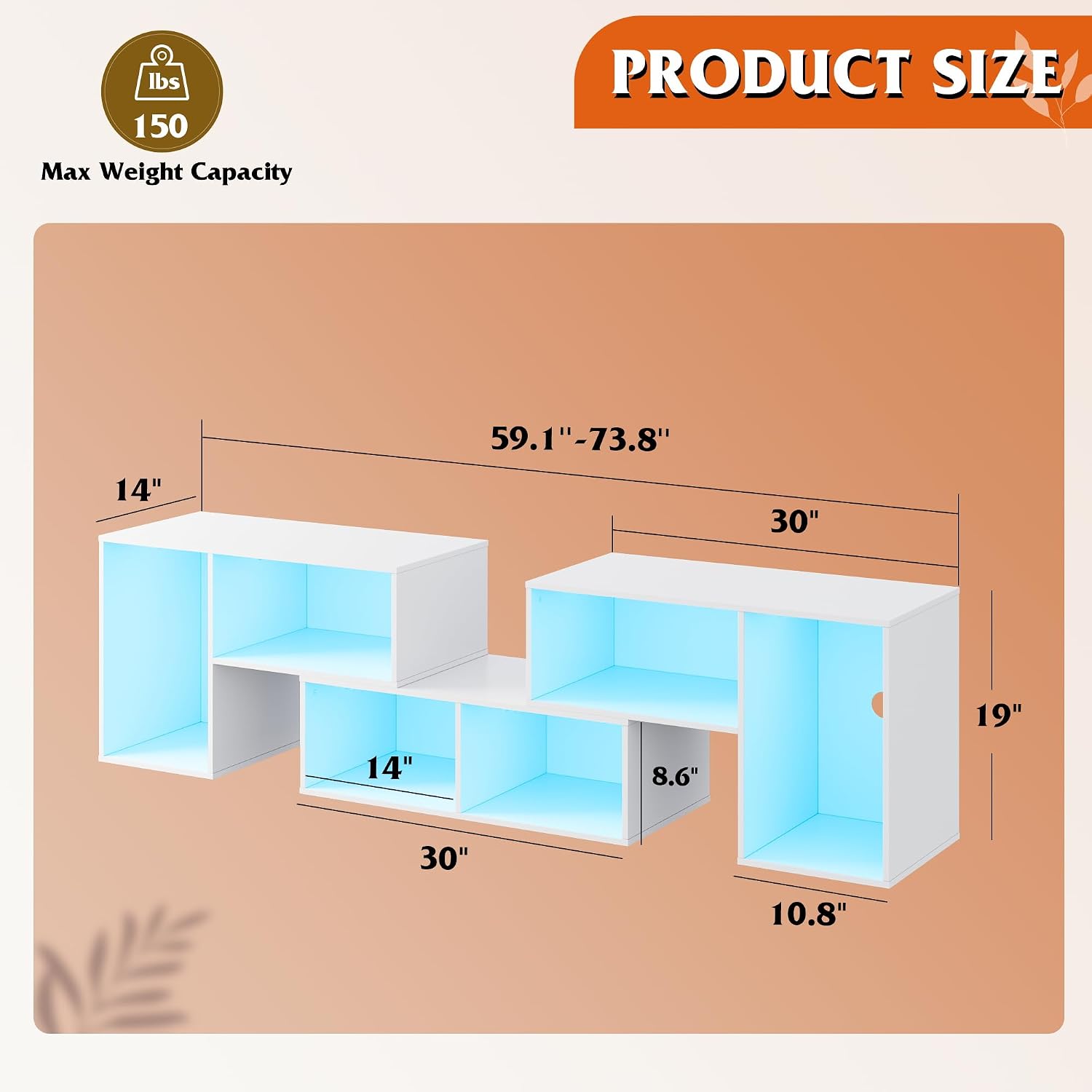 Deformable TV Stand with LED S - Gaming Console Entertainment Center ulasan dan harga