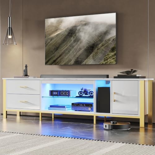 TV Stand for 75/80/85 inch TVs - Gaming Console Entertainment Center ulasan dan harga