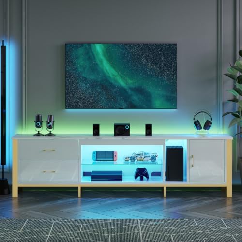 TV Stand for 75/80/85 inch TVs - Gaming Console Entertainment Center ulasan dan harga