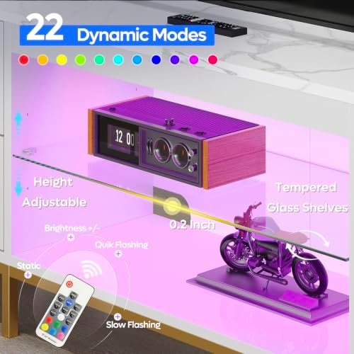 TV Stand for 75/80/85 inch TVs - Gaming Console Entertainment Center ulasan dan harga