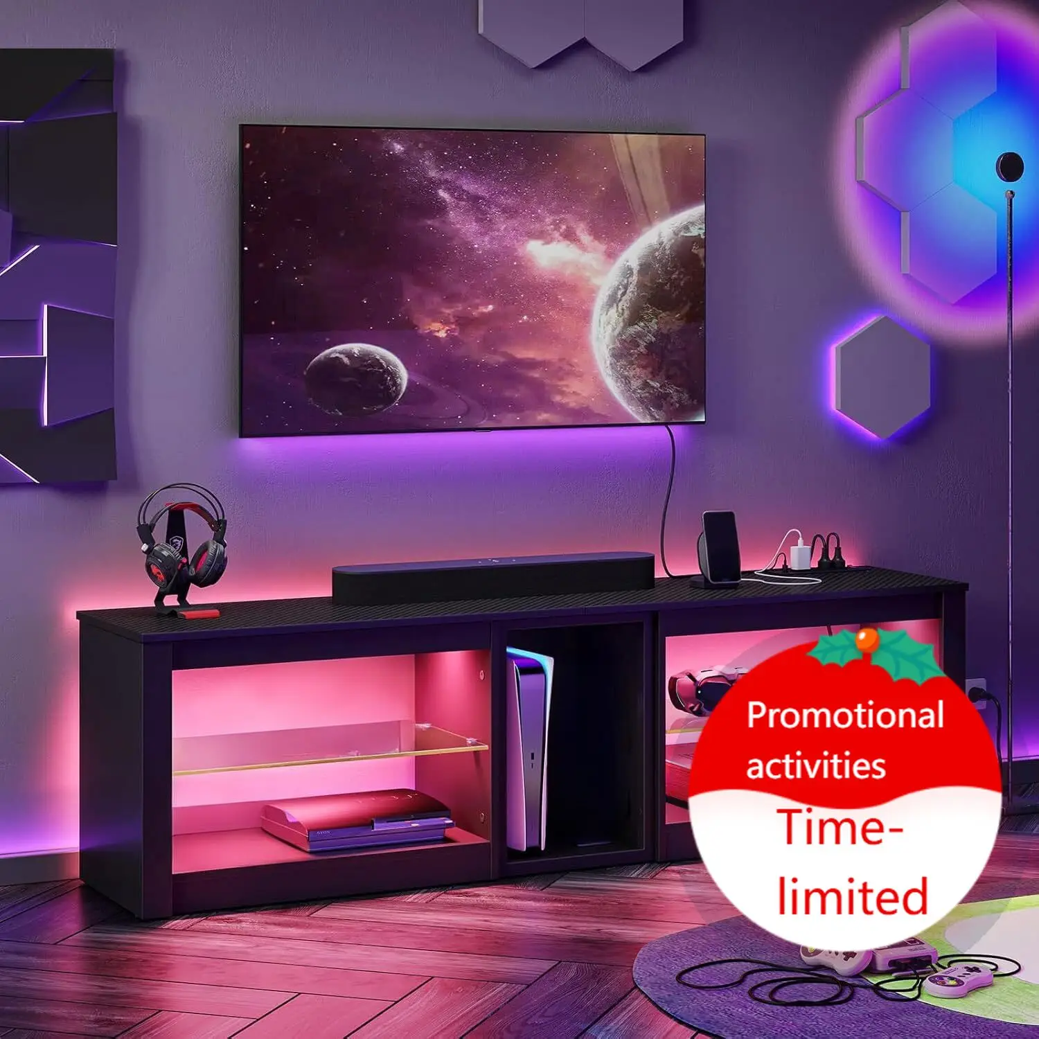 Entertainment Center for PS5 T - Gaming Console Entertainment Center ulasan dan harga